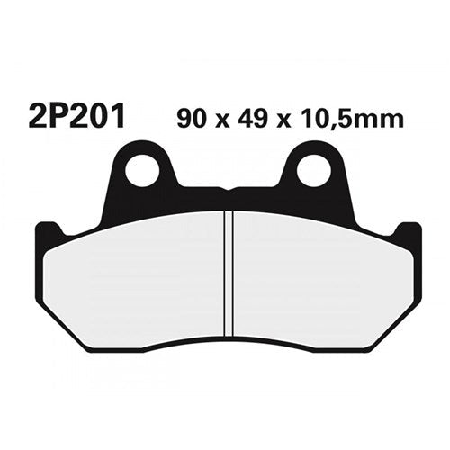 NISSIN BRAKE PADS 2P-201 NS (FA69/2 / FA69/3 / FDB244 / DP105)