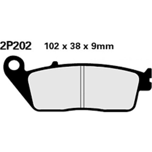 NISSIN BRAKE PADS 2P-202 ST SINT (FA142 / FDB664 / DP117) [SPC01]