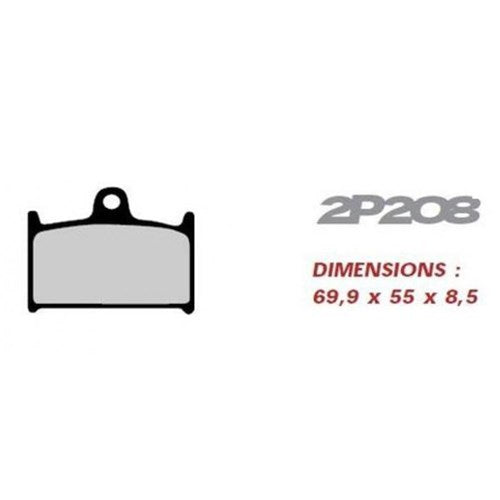 NISSIN BRAKE PADS 2P-208 RS (FA145 / FDB557 / DP213)  [ONC01]