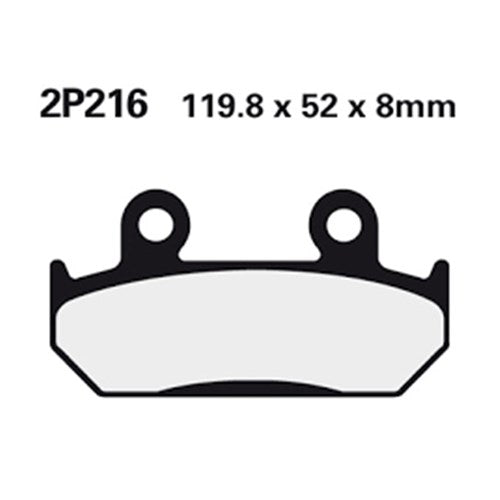 NISSIN BRAKE PADS 2P-216 NS (FA121 / FA203 / FDB462 / DP110)