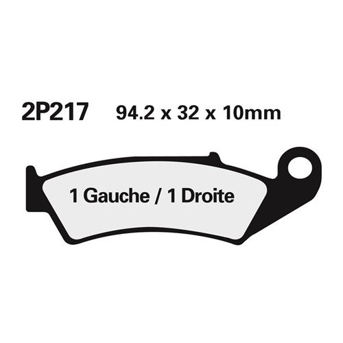 NISSIN BRAKE PADS 2P-217 NS/SS 2P-215 (FA125 / FDB338 / DP814)