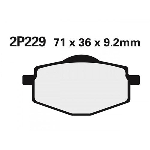 NISSIN BRAKE PADS 2P-229 NS (FA101 / FDB33 / DP406)