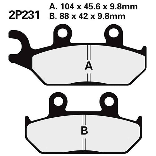 NISSIN BRAKE PADS 2P-231 NS/SS ( FA172 / DP413)