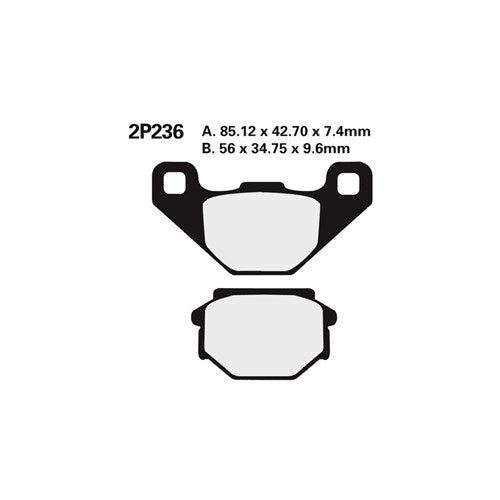 NISSIN BRAKE PADS 2P-236 NS (FA067 /FA067/3 / FA372 / FDB314 / DP310 )