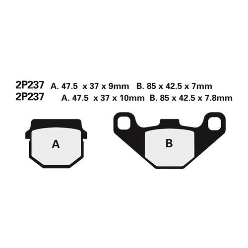 NISSIN BRAKE PADS 2P-237 NS/SS (FA83 / FDB313 / DP312)