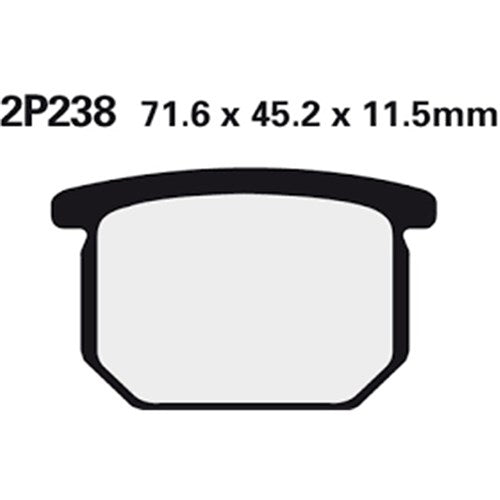 NISSIN BRAKE PADS 2P-238 NS/SS (FA65 / FDB217 / DP206)