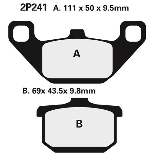 NISSIN BRAKE PADS 2P-241 NS (FA85 / FDB339 / DP311)