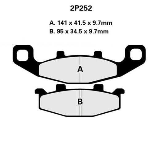 NISSIN BRAKE PADS 2P-252 NS (FA129 / FDB481 / DP314)
