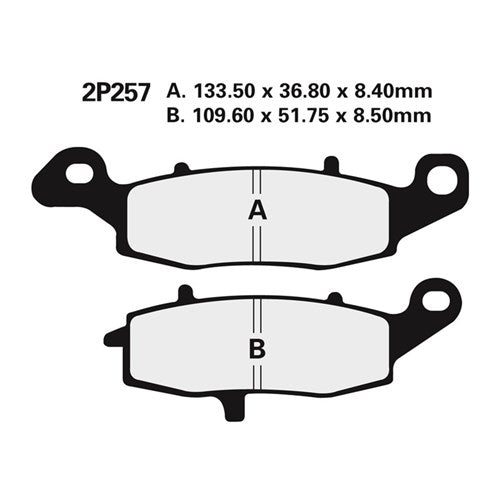 NISSIN BRAKE PADS 2P-257 NS/SS (FA231 / FA259 / FDB2049 / DP323) [SPC01]