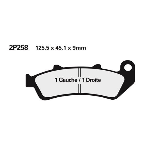 NISSIN BRAKE PADS 2P-258 ST SINT (FA189 / FDB2002 / DP122)