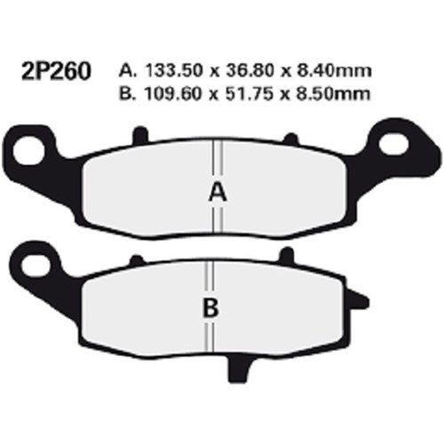 NISSIN BRAKE PADS 2P-260 NS/SS (FA229 / FDB2048 / DP322)