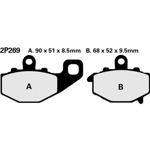 NISSIN BRAKE PADS 2P-269 ST SINT (FA192 / FDB2012R / DP320)