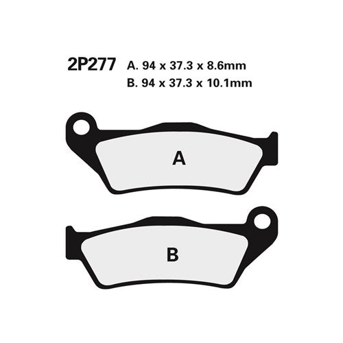 NISSIN BRAKE PADS 2P-277 NS/SS (FA363 / FDB2039 / DP628)