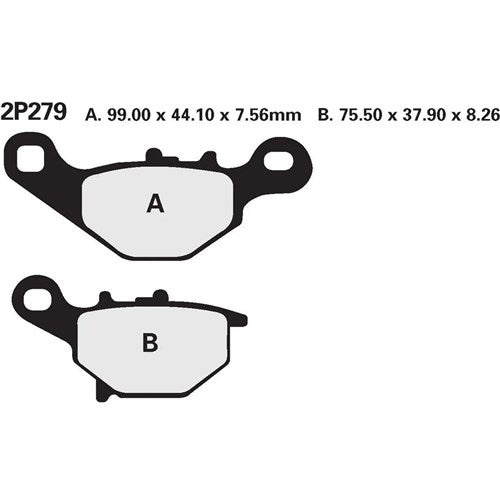 NISSIN BRAKE PADS 2P-279 GS H.D. (FA230 / FDB2133 / DP218) # [ONC01]