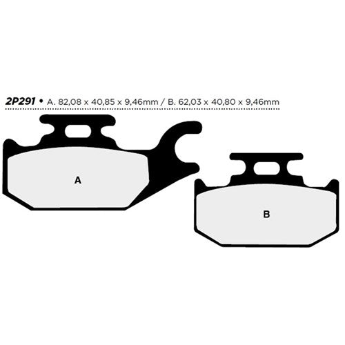 NISSIN BRAKE PADS 2P-291 ST SINT (FA413 / DP550)