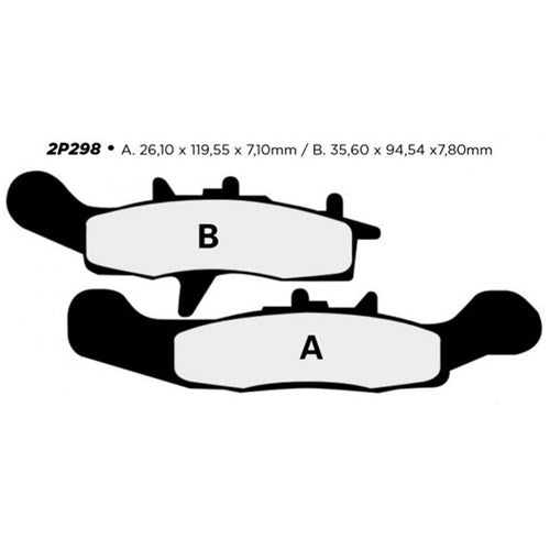 NISSIN BRAKE PADS 2P-298 ST SINT (FA258 / FA349 / FDB2080 / DP326)