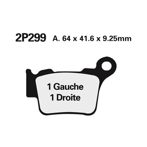 NISSIN BRAKE PADS 2P-299 ST SINT (FA368 / FDB2165 / DP935) [SPC01]