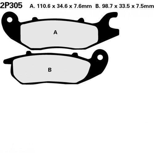 NISSIN BRAKE PADS 2P-305 NS (FA375 / FDB2169)