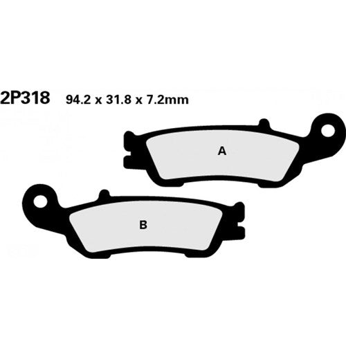 NISSIN BRAKE PADS 2P-318 ST SINT (FA450 / FDB2219 / DP983)