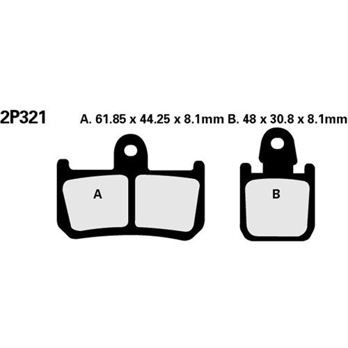 NISSIN BRAKE PADS 2P-321 ST SINT (FA442/4 / FDB2217 / DP976)