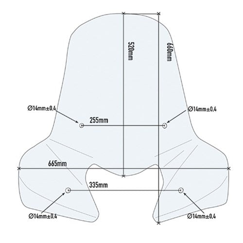 GIVI WINDSCREEN ONLY TRANSPARENT - HONDA (NEEDS FITTING KIT A1153A OR A1100A OR A307A OR A1106A)