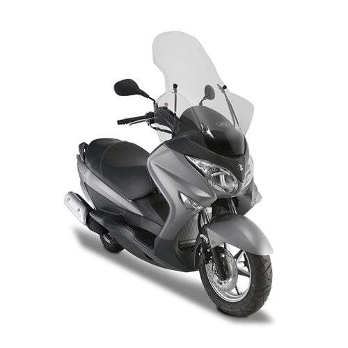 GIVI WINDSCREEN ONLY TRANSPARENT - SUZUKI BURGMAN 125-200 06-21 (NEEDS FITTING KIT D267KIT)