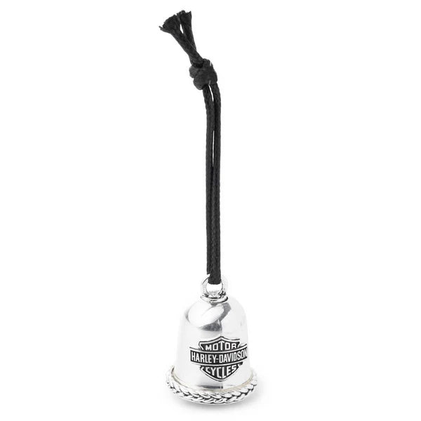Harley-Davidson ® Engraved Braided Bar & Shield Logo Ride Bell – Silver (34M00002)