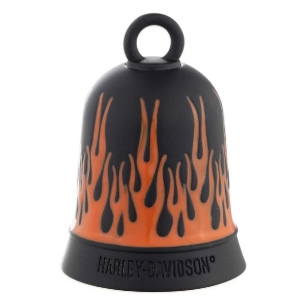 Harley-Davidson® Flames Engraved H-D Script Ride Bell – Orange & Black (34M00130)