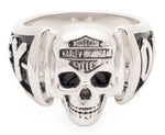 Harley-Davidson Skull And Bar and Shield Contrast Ring