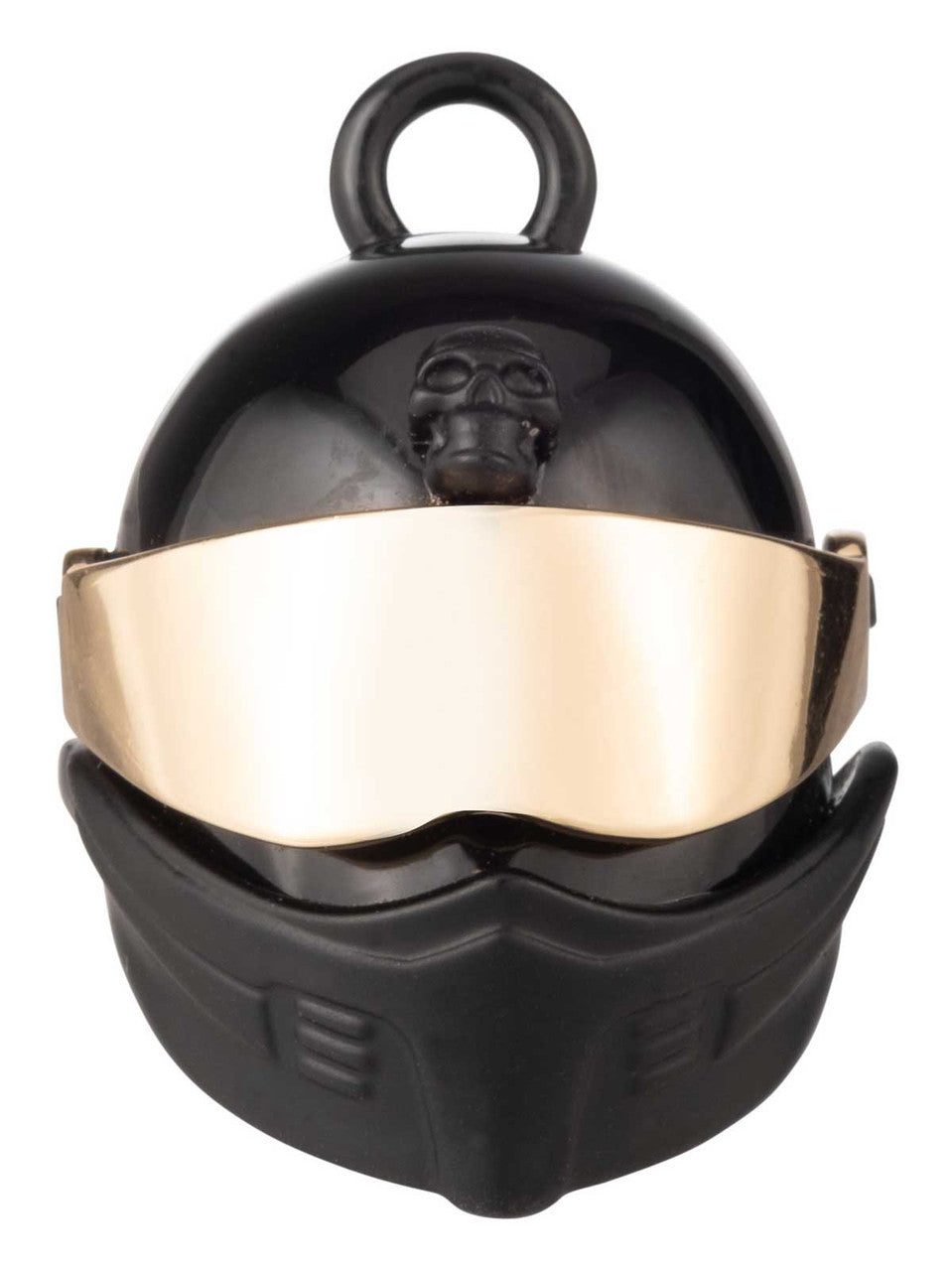Harley-Davidson® Black Plated Skull Crowned Helmet Ride Bell, Black