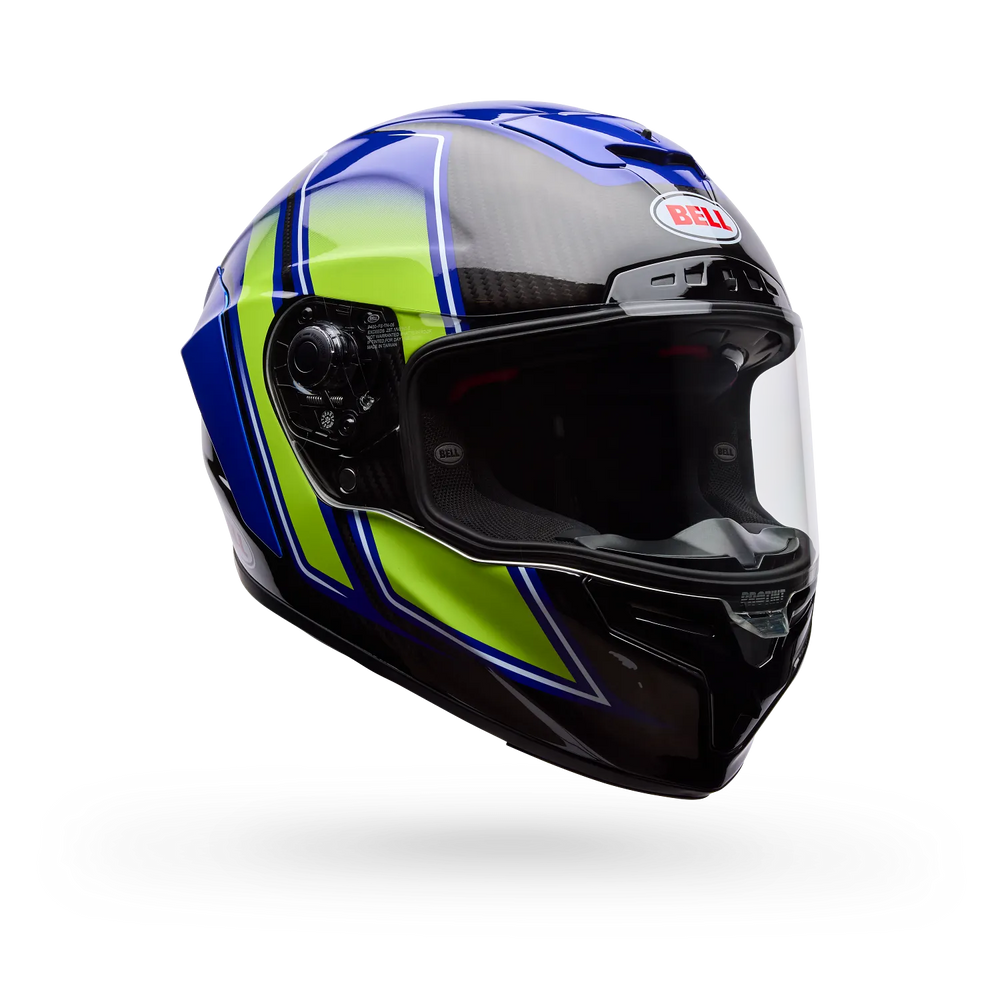 Bell Helmets – Race Star DLX Flex Grid Full Face Helmet – Blue/Yellow