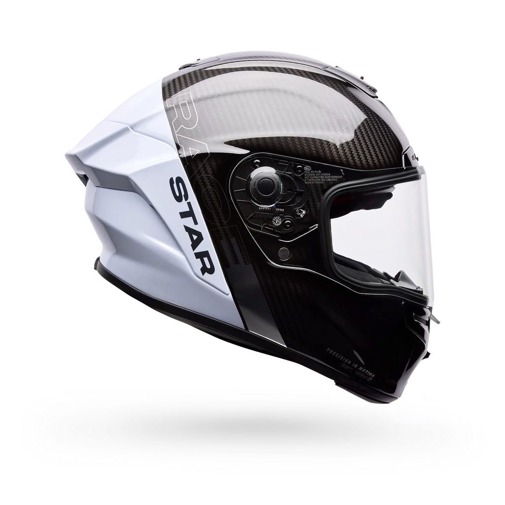 Bell Helmets – Race Star DLX Flex Full Face Helmet – Silver/White Strike