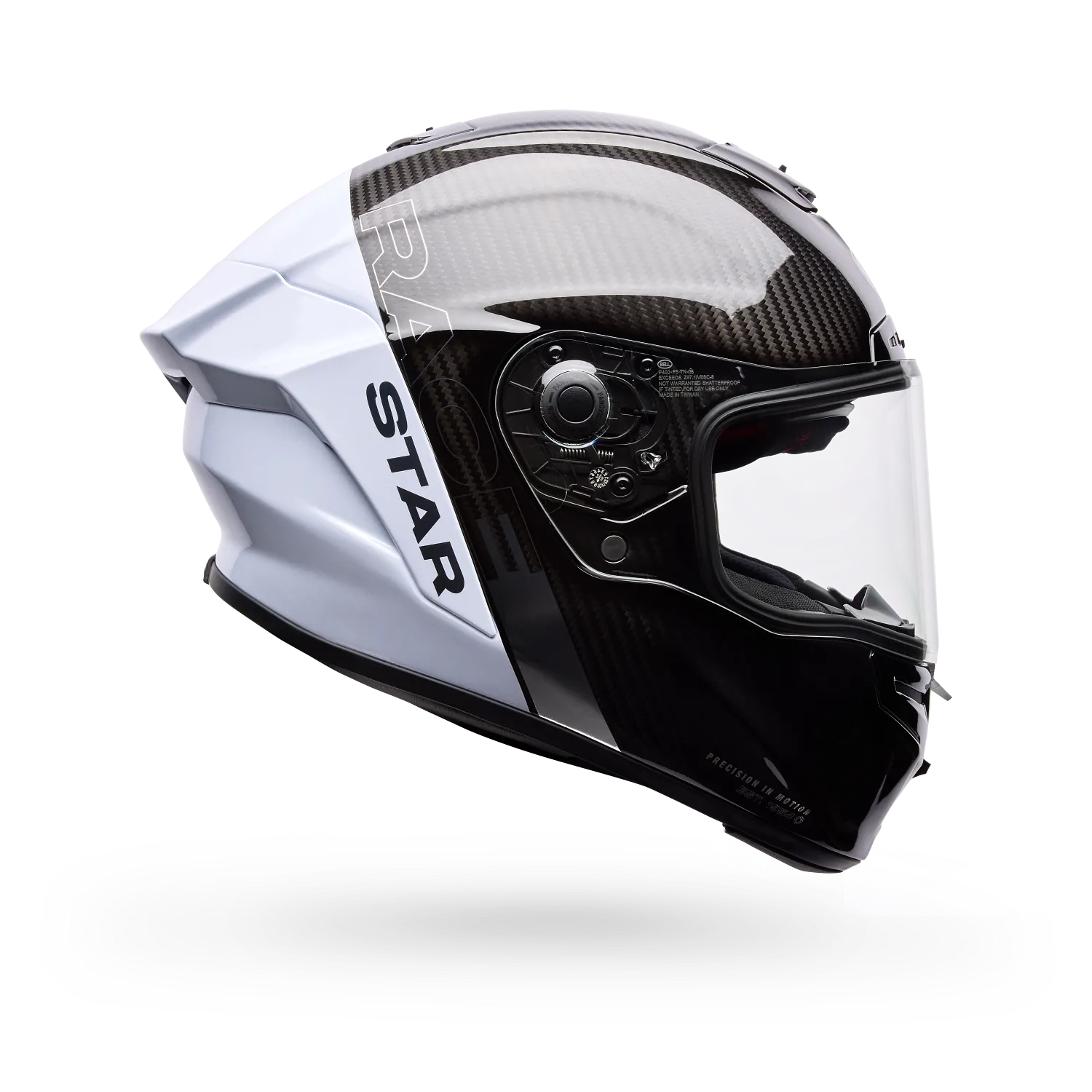 Bell Helmets – Race Star DLX Flex Full Face Helmet – Silver/White Strike