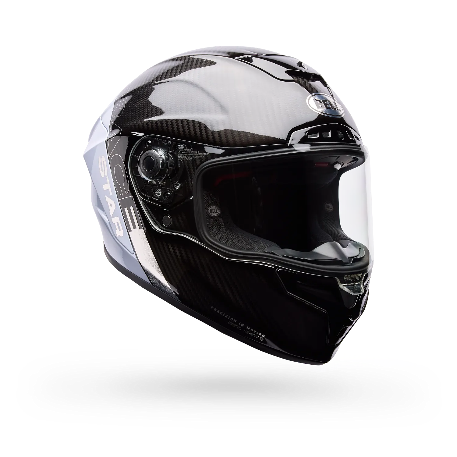Bell Helmets – Race Star DLX Flex Full Face Helmet – Silver/White Strike