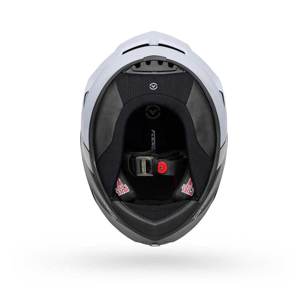 Bell Helmets – Race Star DLX Flex Full Face Helmet – Silver/White Strike