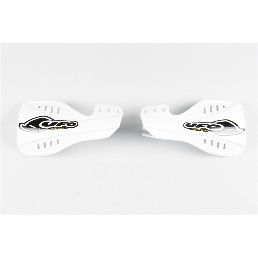 UFO HANDGUARDS SUZUK RM125/250 04-11/RMZ450 05 WHT [ONC01]