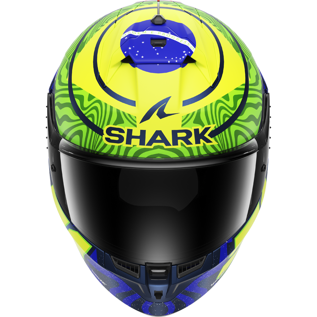 SHARK SKWAL CUP Eric Granado Replica Helmet – Matte Blue / Green / Yellow