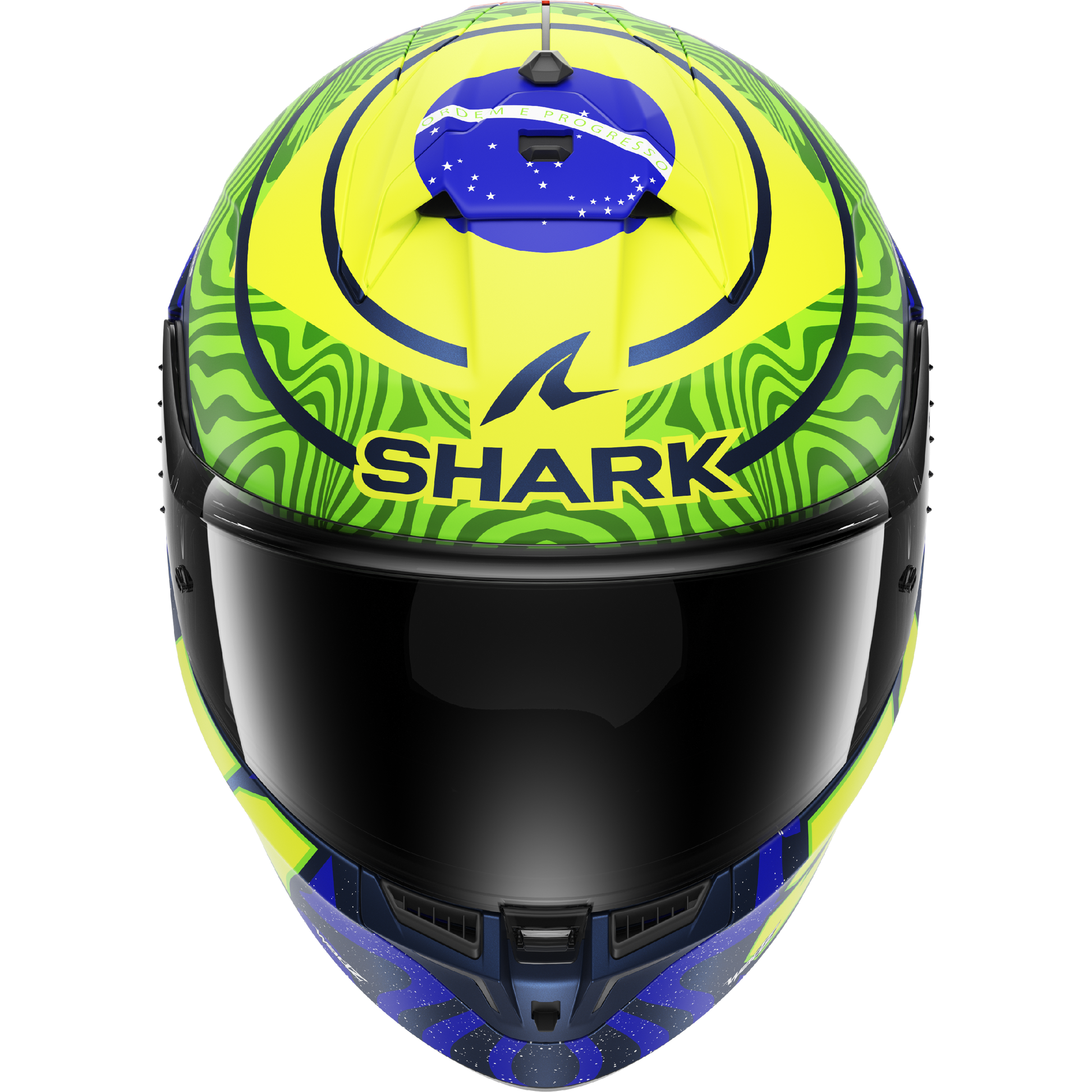 SHARK SKWAL CUP Eric Granado Replica Helmet – Matte Blue / Green / Yellow