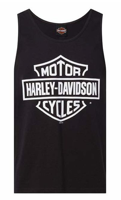 Harley-Davidson Men’s Bar & Shield Logo Tank – Black | Exclusive Joe Rascal Back Print