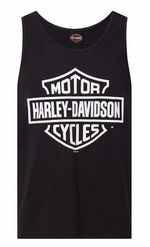 Harley-Davidson Men’s Bar & Shield Logo Tank – Black | Exclusive Joe Rascal Back Print