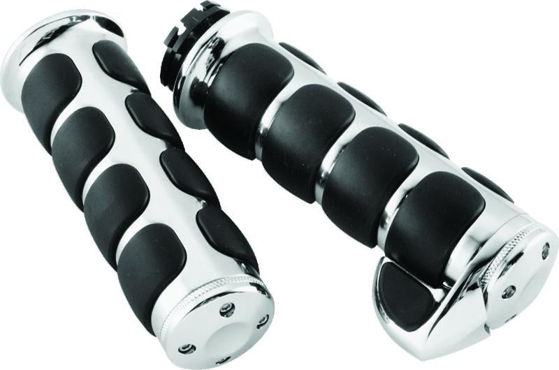 Kuryakyn ISO Grips With Throttle Boss Dual Cable Chrome