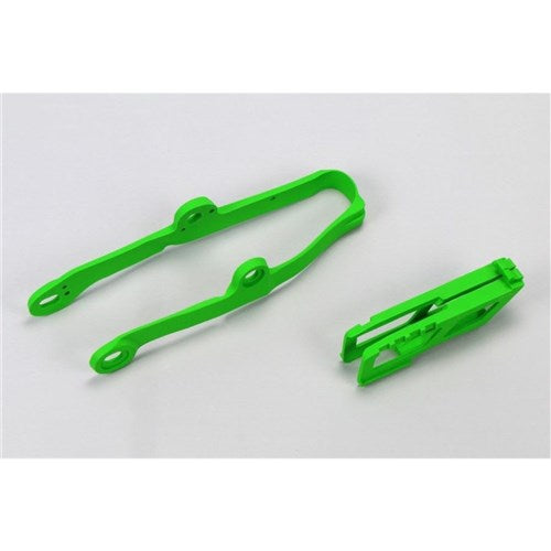 UFO KIT CHAIN GUIDE/S-ARM SLIDER KX250F 09-16/450F 09-15 (GRN)