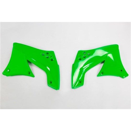 UFO KAWASAKI RADIATOR SHROUDS KX450F 10-11 GRN #
