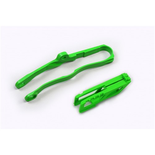 UFO KAWASAKI KIT CHAIN GUIDE/S-ARM SLIDER KXF250 17-25 KXF450 16-25 (GRN)