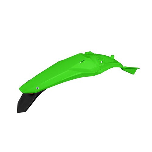 UFO KAWASAKI REAR FENDER KX250F 25 / KX450F 24-25 W/LED GRN
