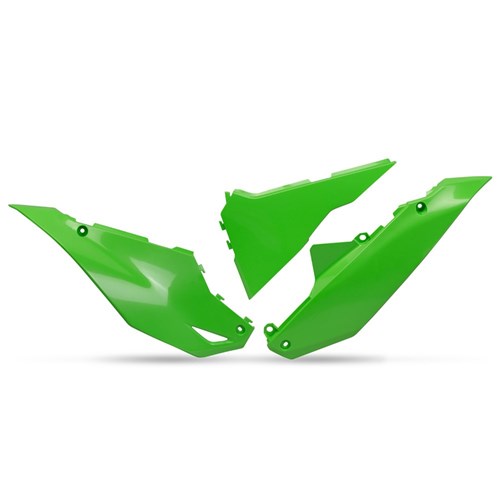 UFO KAWASAKI SIDE PANELS KX250F 25 / KX450F 24-25 GRN