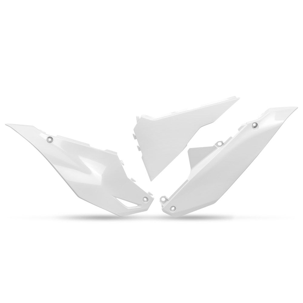 UFO KAWASAKI SIDE PANELS KX250F 25 / KX450F 24-25 WHT