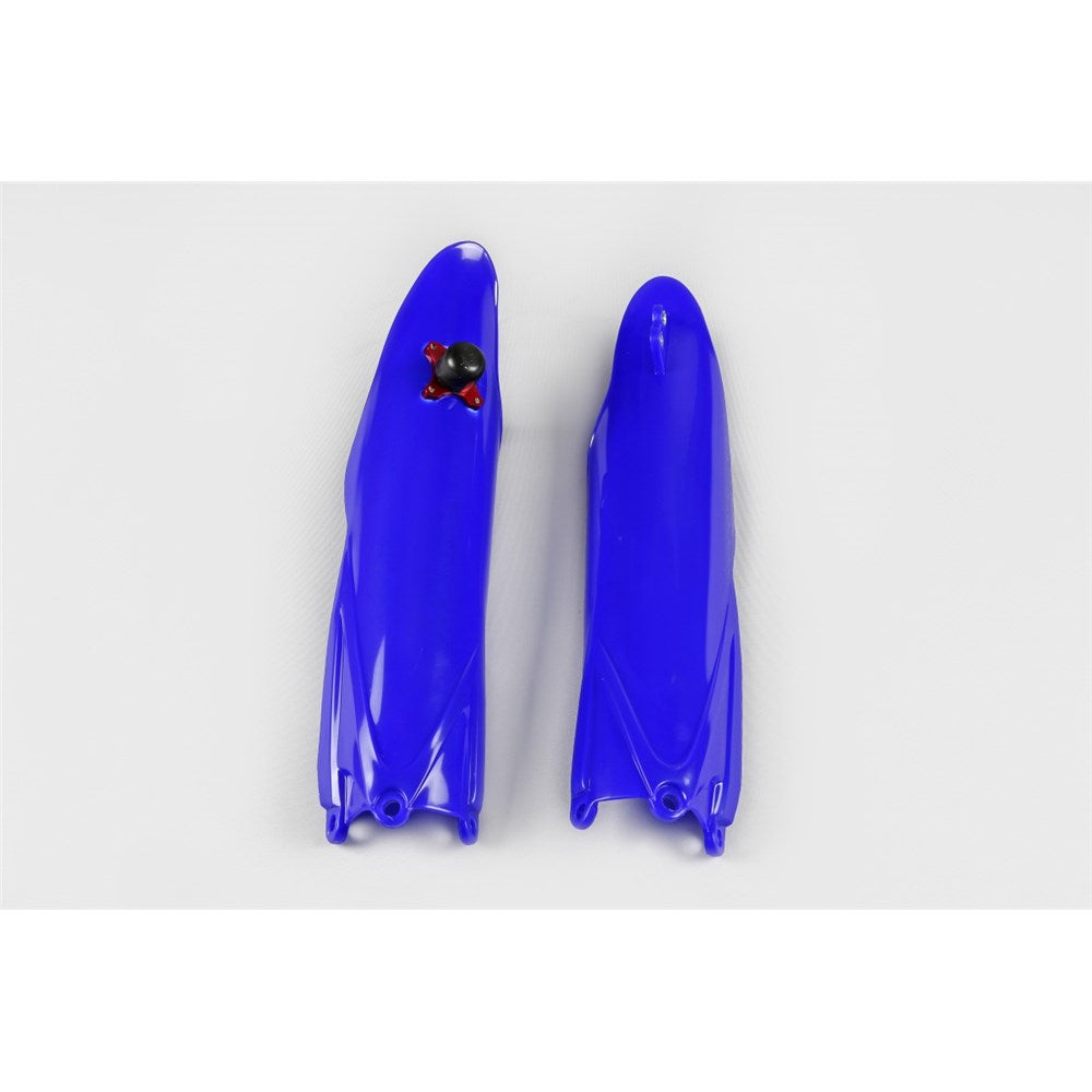 UFO YAMAHA FORK SLIDER PROTECTOR W/QUICK STARTER YZ125/250 22-25 YZF250 10-23 YZF450 10-22 REFLEX BLU