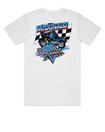 Joe Rascal Racing Archie McDonald #69 Official Bagger World Cup Tee - White
