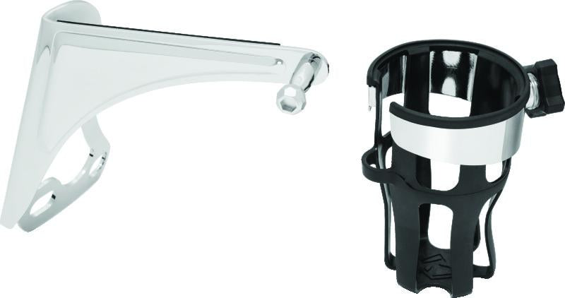 Kuryakyn Reflex Drink Holder Right Side HD Touring Passenger Mount 96-13 Chrome
